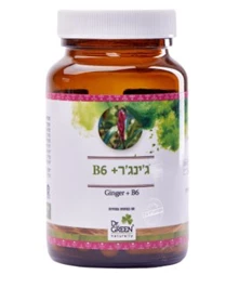 טבע ירוק B6 ג'ינג'ר, 60 כמוסות, ד''ר גרין חי פארם - בית מרקחת אונליין