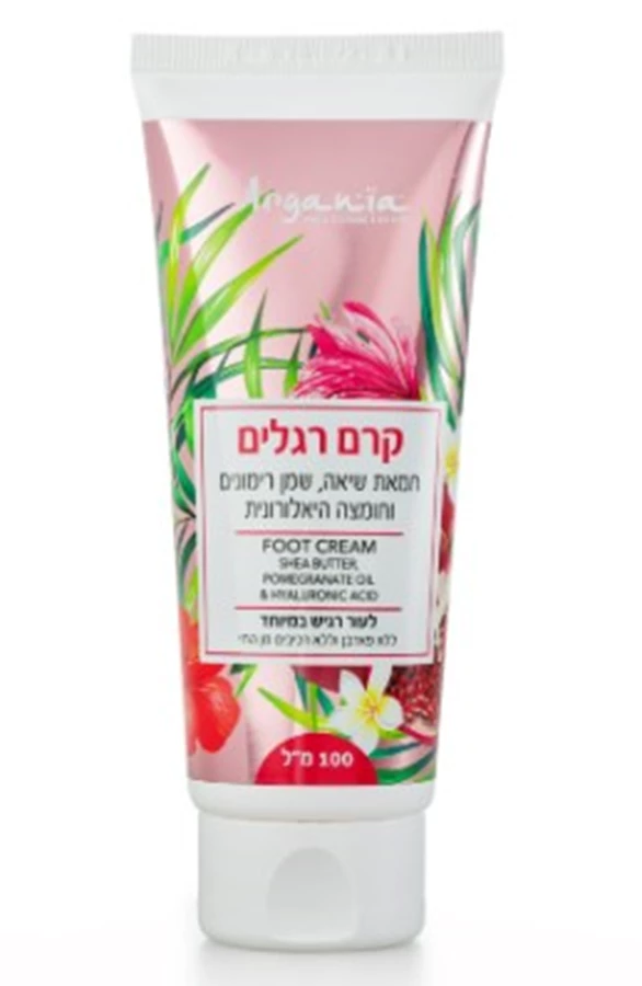 קרם רגליים חמאת שיאה שמן רימונים וחומצה היאלורונית