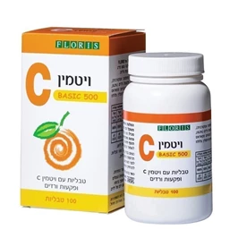 ויטמין C בייסיק 500 מ”ג, 100 טבליות, פלוריש חי פארם - בית מרקחת אונליין