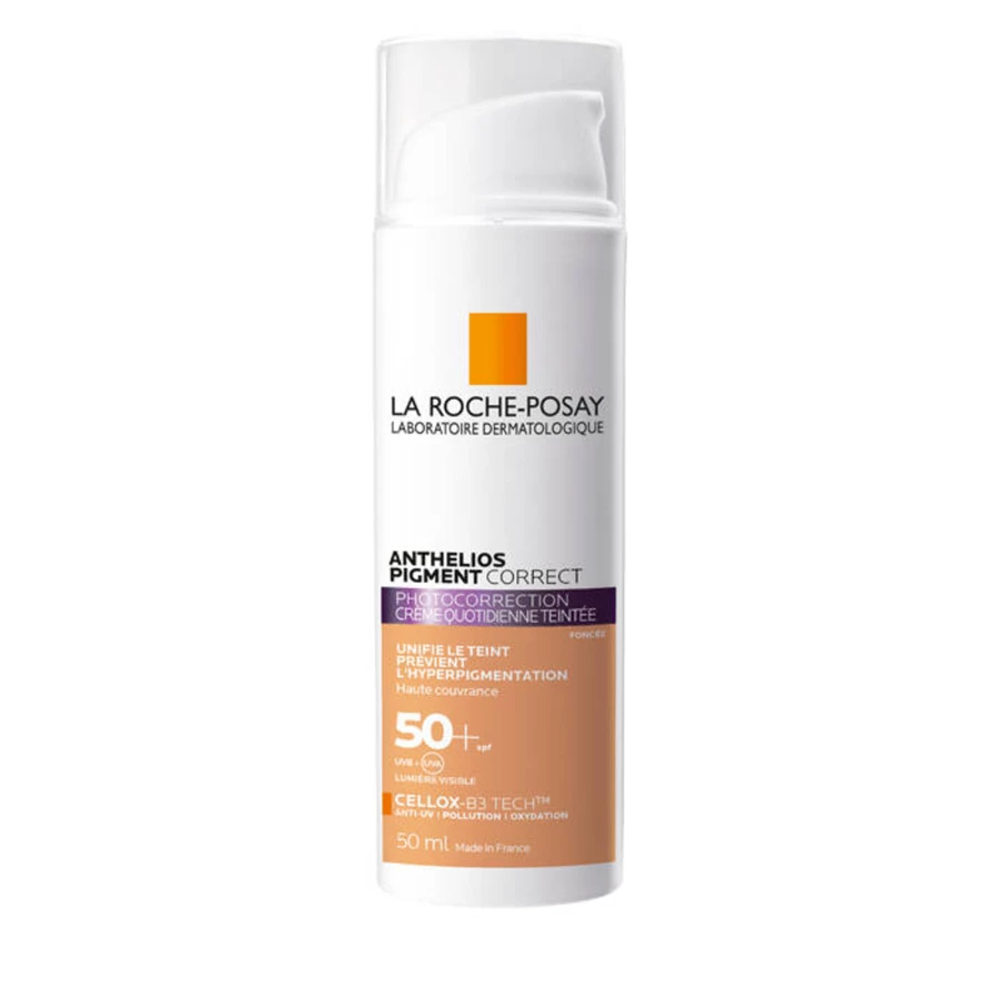 קרם הגנה אנתליוס פיגמנט קורקט +SPF50 גוון מדיום | La Roche-Posay | חי פארם