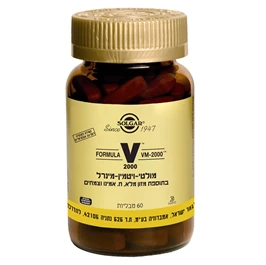 מולטי ויטמין-מינרל VM-2000 סולגאר, 60 טבליות חי פארם - בית מרקחת אונליין