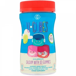 U-Cubes סידן וויטמין D3 לילדים, 60 סוכריות, סולגאר חי פארם - בית מרקחת אונליין